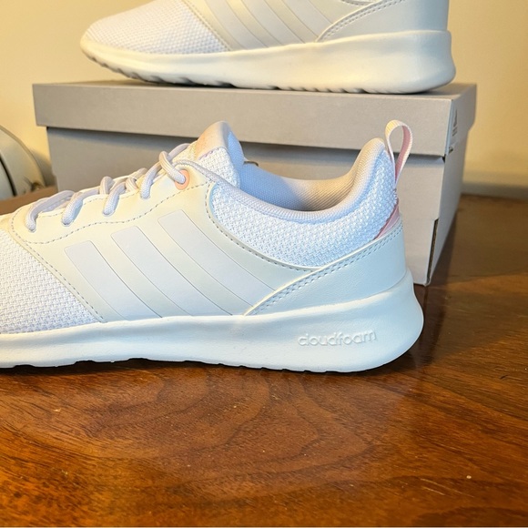 ADIDAS Women’s QT Racer White/Pink - Picture 4 of 10